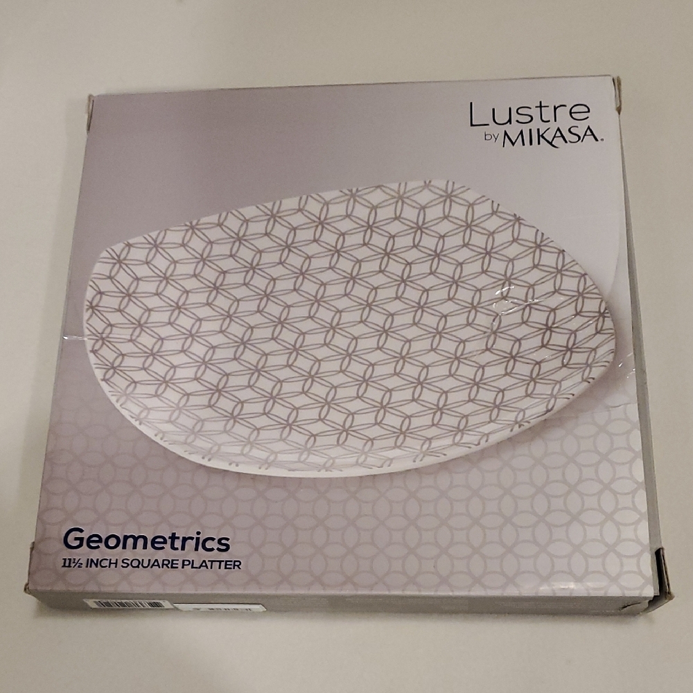 Mikasa Lustre Geometrics Square Platter